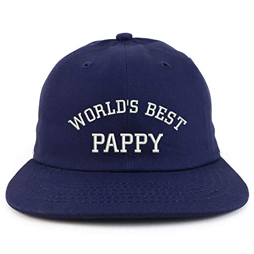 Trendy Apparel Shop World's Best Pappy Embroidered Low Profile Snapback Cap