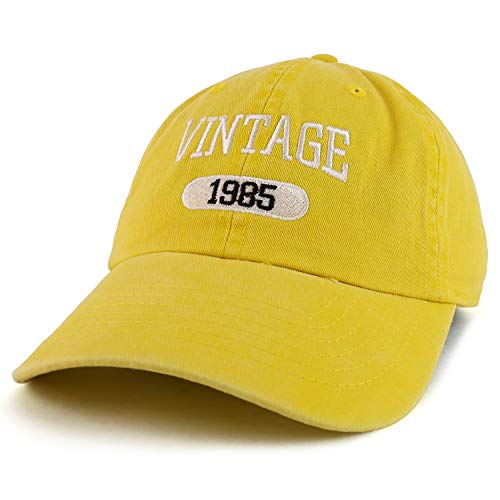 Trendy Apparel Shop 35th Birthday Vintage Year Washed Cotton Adjustable Cap