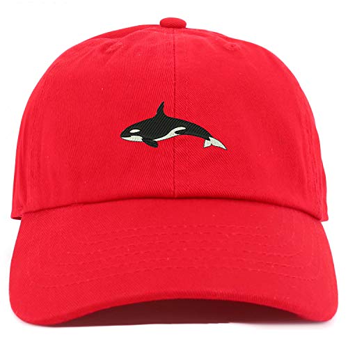 Trendy Apparel Shop Youth Sized Orca Killer Whale Embroidered Adjustable Unstructured Baseball Cap