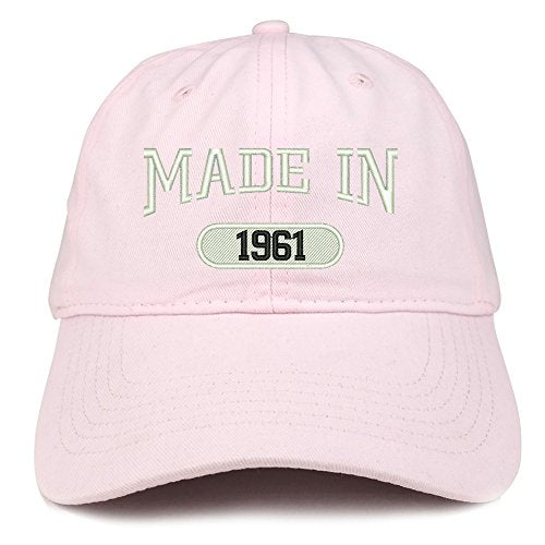 Trendy Apparel Shop Made in 1961 Embroidered 60th Birthday Brushed Cotton Cap