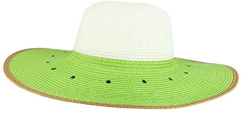 Trendy Apparel Shop Summer Fruit Designed Wide Brim Paper Braid Sun Hat