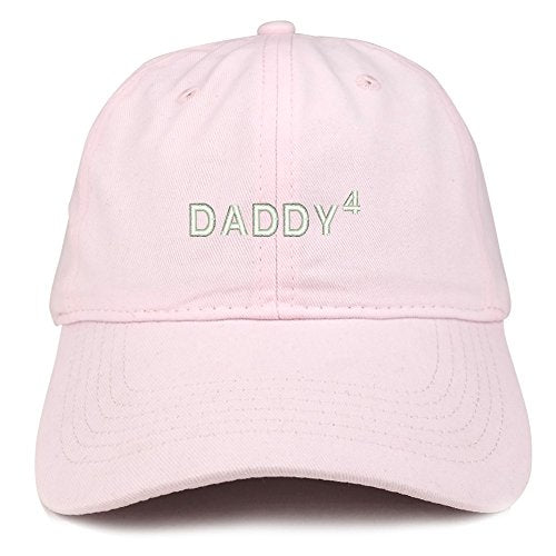 Trendy Apparel Shop Daddy of 4 Embroidered Cotton Dad Hat