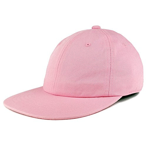 Trendy Apparel Shop Low Profile Plain Unstructured Crown Flatbill Snapback Cap
