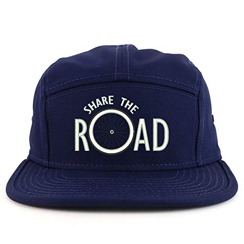 Trendy Apparel Shop Share The Road Embroidered 5 Panel Racer Baseball Cap