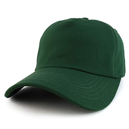 Trendy Apparel Shop Plain Solid Cotton Unstructured 5 Panel Dad Baseball Cap