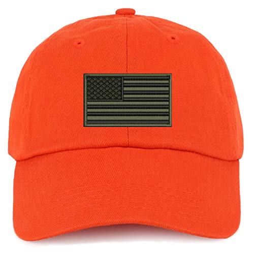 Trendy Apparel Shop Youth Olive American Flag Unstructured Cotton Baseball Cap