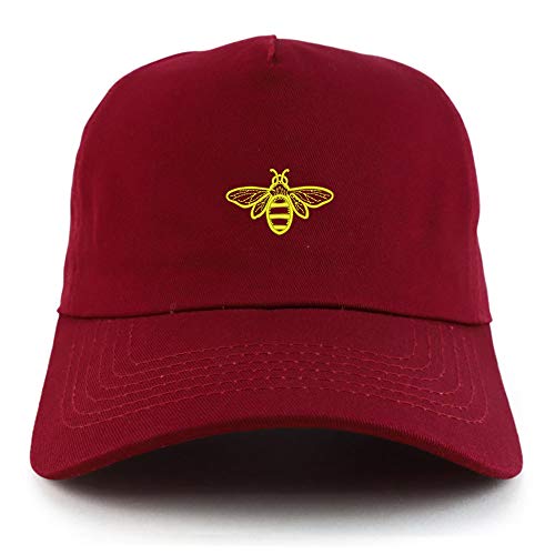 Trendy Apparel Shop Bee Embroidered Unstructured 5 Panel Dad Baseball Cap