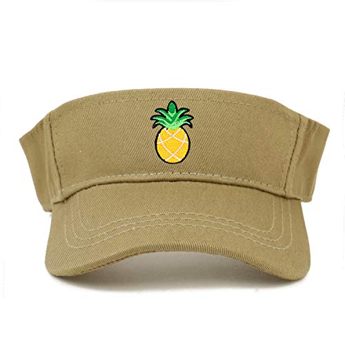 Trendy Apparel Shop Pineapple Patch Cotton Infant Summer Visor Cap