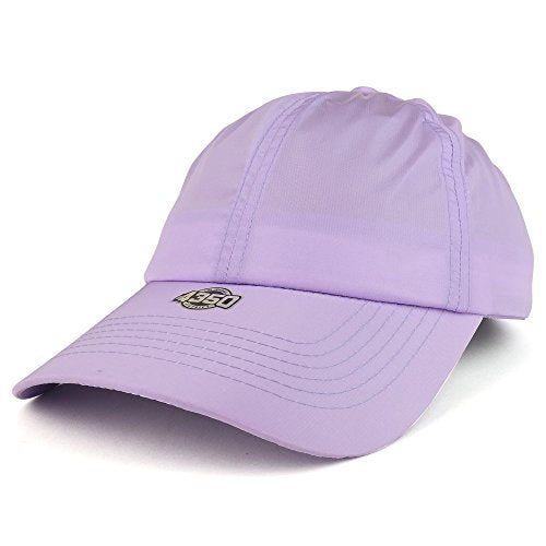 Trendy Apparel Shop Lightweight Unisex Plain Nylon Unstructured Adjustable Baseball Cap