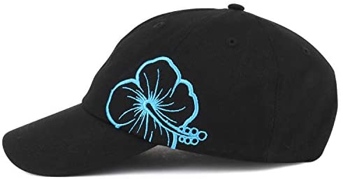 Trendy Apparel Shop Tropical Hibiscus Flower Embroidered Unstructured Cap