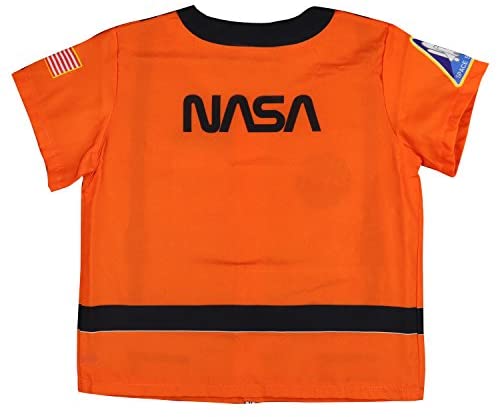 Trendy Apparel Shop Kid's Costume Junior Astronaut Shirt with NASA Logo - ORANGE