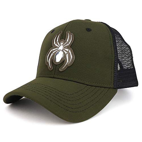 Trendy Apparel Shop High Frequency Spider Structured Trucker Mesh Baseball Cap