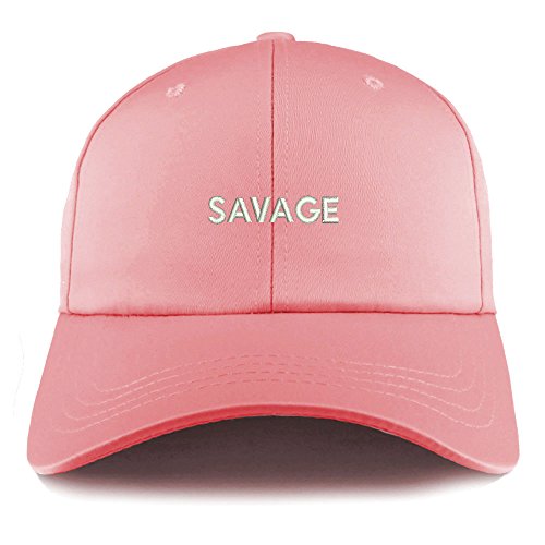 Trendy Apparel Shop Savage Embroidered Structured Satin Adjustable Cap