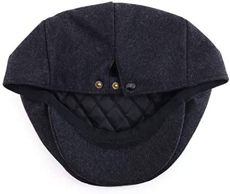 Trendy Apparel Shop Men's Wool Blend Adjustable 3 Button Snapback Ivy Hat