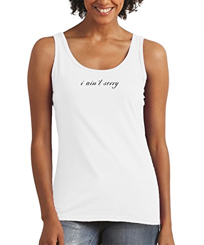 Trendy Apparel Shop I Ain't Sorry Printed Women's Premium Relaxed Modern Fit Cotton Tank Top