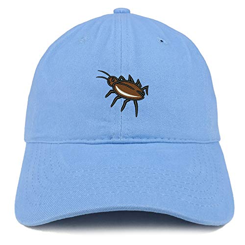 Trendy Apparel Shop Cockroach Embroidered Soft Crown 100% Brushed Cotton Cap