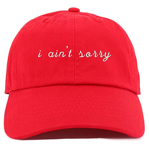 Trendy Apparel Shop Youth I Ain't Sorry Adjustable Soft Crown Baseball Cap