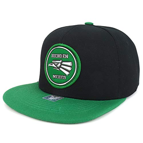 Trendy Apparel Shop Circular Hecho en Mexico Eagle Patch Flatbill Snapback Cap