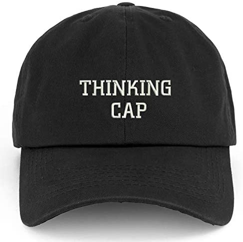Trendy Apparel Shop XXL Thinking Cap Embroidered Unstructured Cotton Cap
