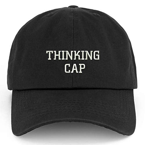 Trendy Apparel Shop XXL Thinking Cap Embroidered Unstructured Cotton Cap
