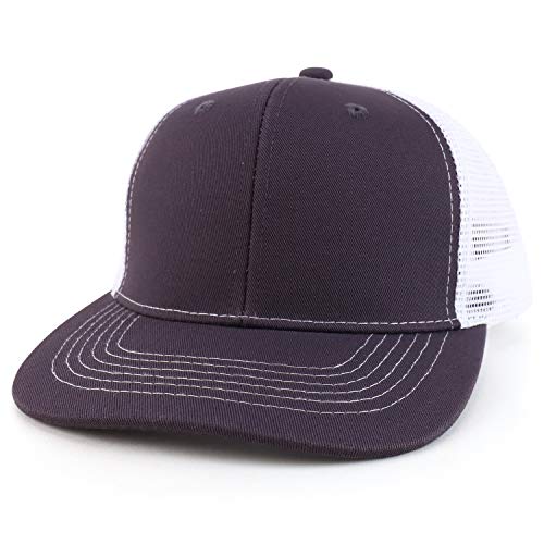 Trendy Apparel Shop Low Profile Two Tone Mesh Back Trucker Baseball Cap