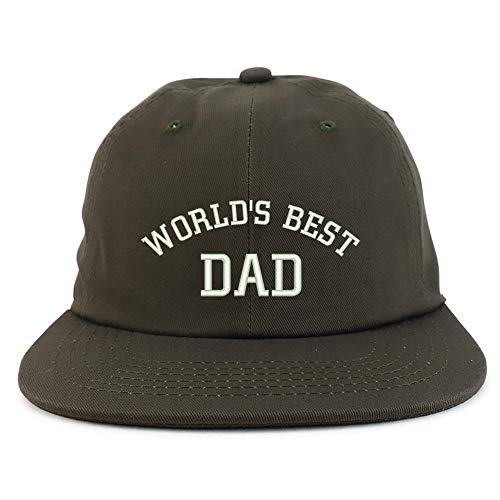 Trendy Apparel Shop World's Best Dad Embroidered Low Profile Cotton Snapback Cap