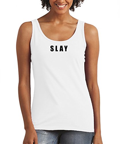 Trendy Apparel Shop Slay Printed Women's Premium Relaxed Modern Fit Cotton Tank Top