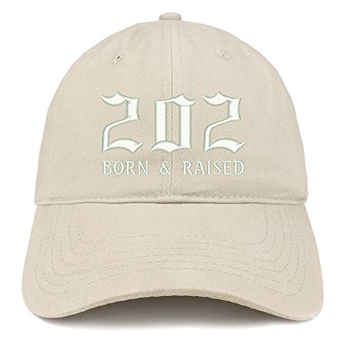 Trendy Apparel Shop 202 Born and Raised District of Columbia Embroidered Brushed Cap