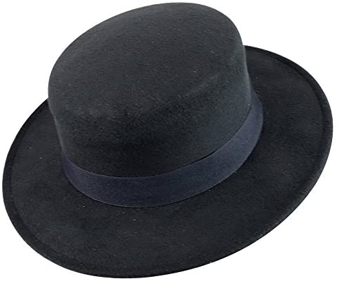 Trendy Apparel Shop Women's Poly Faux Felt Panama Hat with Text '100% ME' Underbrim - Black