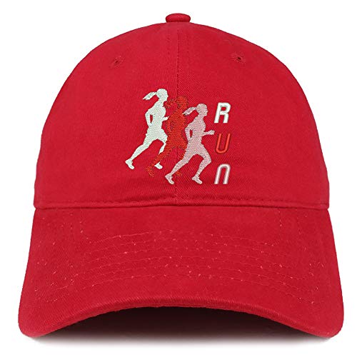 Trendy Apparel Shop Female Run Embroidered Soft Crown 100% Brushed Cotton Cap