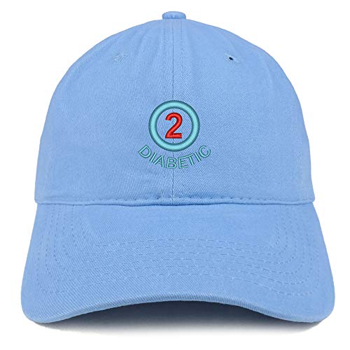 Trendy Apparel Shop Type Two Diabetic Embroidered Brushed Cotton Cap