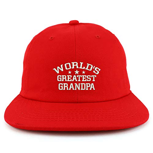 Trendy Apparel Shop World's Greatest Grandpa Low Profile Cotton Snapback Cap