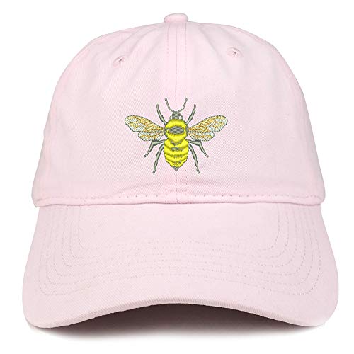 Trendy Apparel Shop Bumble Bee Embroidered Brushed Cotton Cap