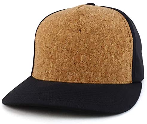 Trendy Apparel Shop Cork Crown 5 Panel High Profile Structured Adjustable Cap