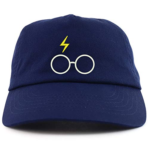 Trendy Apparel Shop Harry Glasses Embroidered 5 Panel Unstructured Soft Crown Baseball Cap