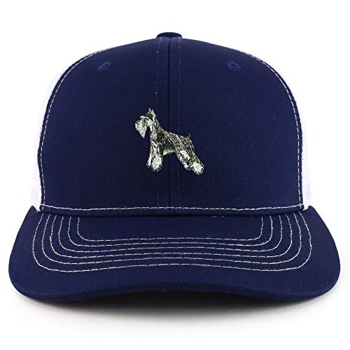 Trendy Apparel Shop Miniature Schnauzer Dog Two Tone Trucker Baseball Cap