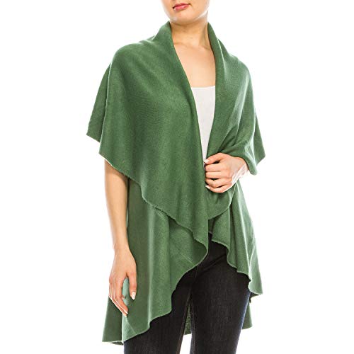 Trendy Apparel Shop Women's Multi-Use Soft Basic Cardigan Shawl Scarf Vest
