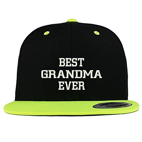 Trendy Apparel Shop Best Grandma Ever Embroidered Premium 2-Tone Flat Bill Snapback Cap