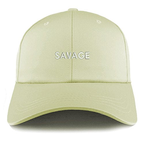 Trendy Apparel Shop Savage Embroidered Structured Satin Adjustable Cap
