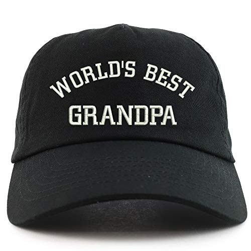 Trendy Apparel Shop World's Best Grandpa Embroidered 5 Panel Unstructured Soft Crown Baseball Cap