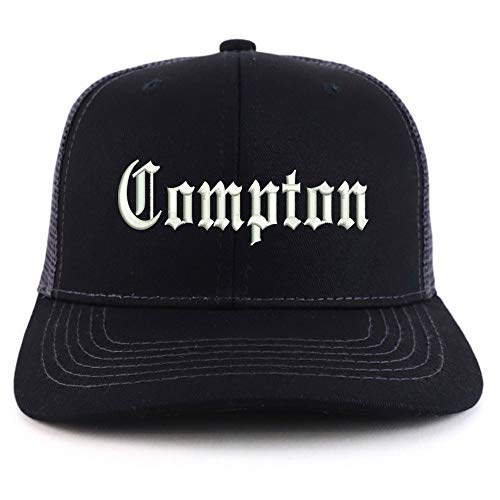 Trendy Apparel Shop Compton City Old English Two Tone Trucker Baseball Cap