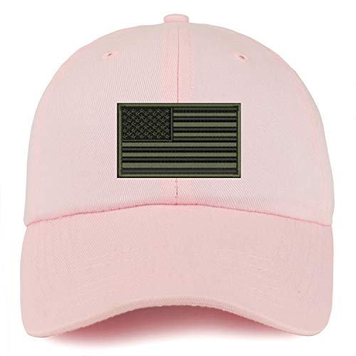 Trendy Apparel Shop Youth Olive American Flag Unstructured Cotton Baseball Cap