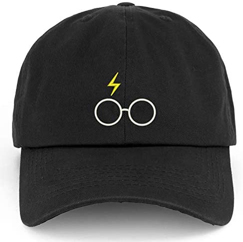Trendy Apparel Shop XXL Harry Glasses Embroidered Unstructured Cotton Cap