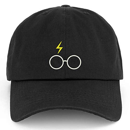 Trendy Apparel Shop XXL Harry Glasses Embroidered Unstructured Cotton Cap