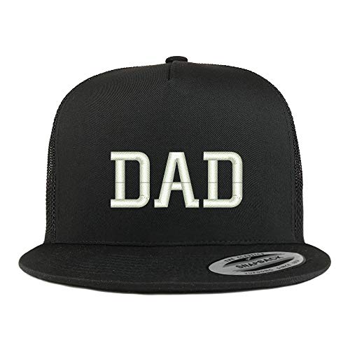 Trendy Apparel Shop Flexfit DAD Capital Embroidered 5 Panel Flatbill Snapback Mesh Cap