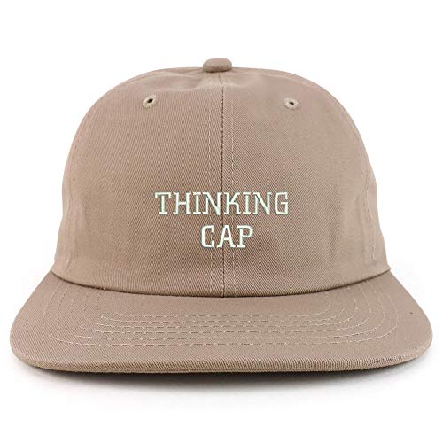 Trendy Apparel Shop Thinking Cap Washed Embroidered Low Profile Snapback Cap