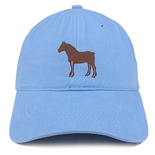 Trendy Apparel Shop Draft Horse Embroidered Brushed Cotton Cap