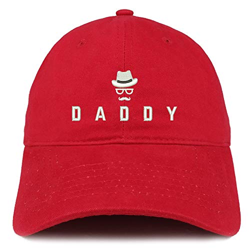 Trendy Apparel Shop Daddy with Face Embroidered Brushed Cotton Cap