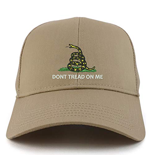 Trendy Apparel Shop Don't Tread on Me Embroidered Mesh Back Baseball Cap