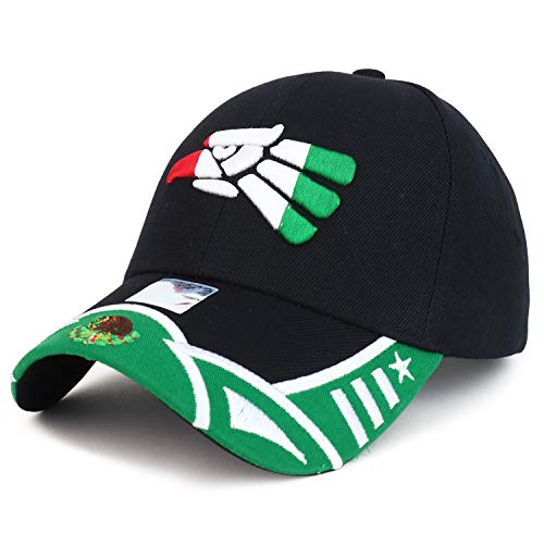 Trendy Apparel Shop Hecho en Mexico Eagle 3D Embroidered Designed Bill Cap